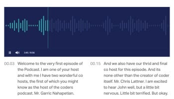 Transcrição de áudio