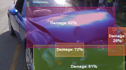 Vehicle damage assessment data segmentation