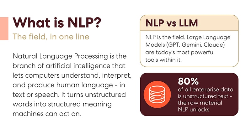 First, let's clear up the biggest confusion: nlp vs. Llm